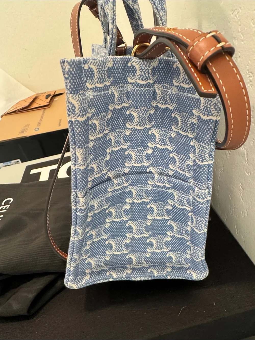 Celine denim Cabas Thais Tote